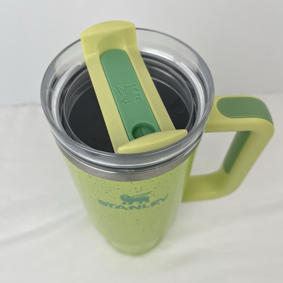 Stanley Flowstate Quencher H2.0 Tumbler Cup 30 oz Green Citron Speckle W/ Lid - Picture 3 of 9